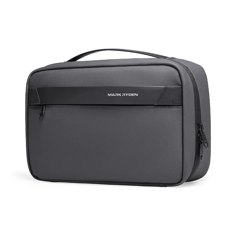 Multi-functional wet dry separation storage bag in Oxford cloth with compartments for toiletries organisation.
