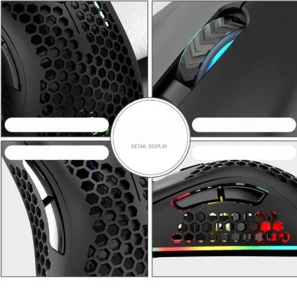BM600 hollow out wireless mouse with luminous charging in black, cyan or white colours