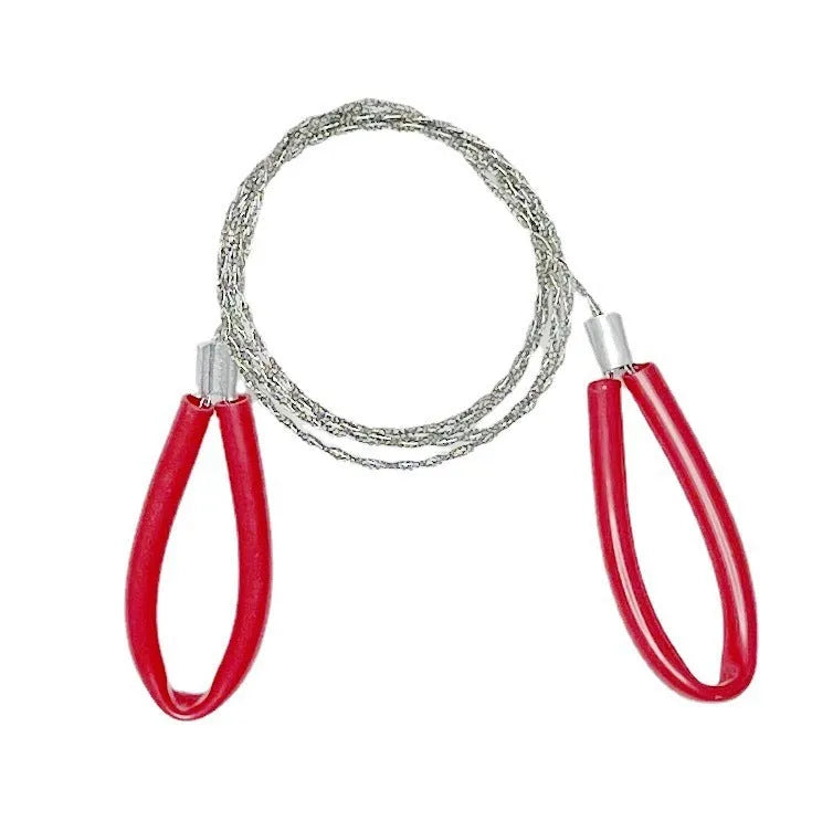 Black and red 600mm German stainless steel survival wire saw for camping