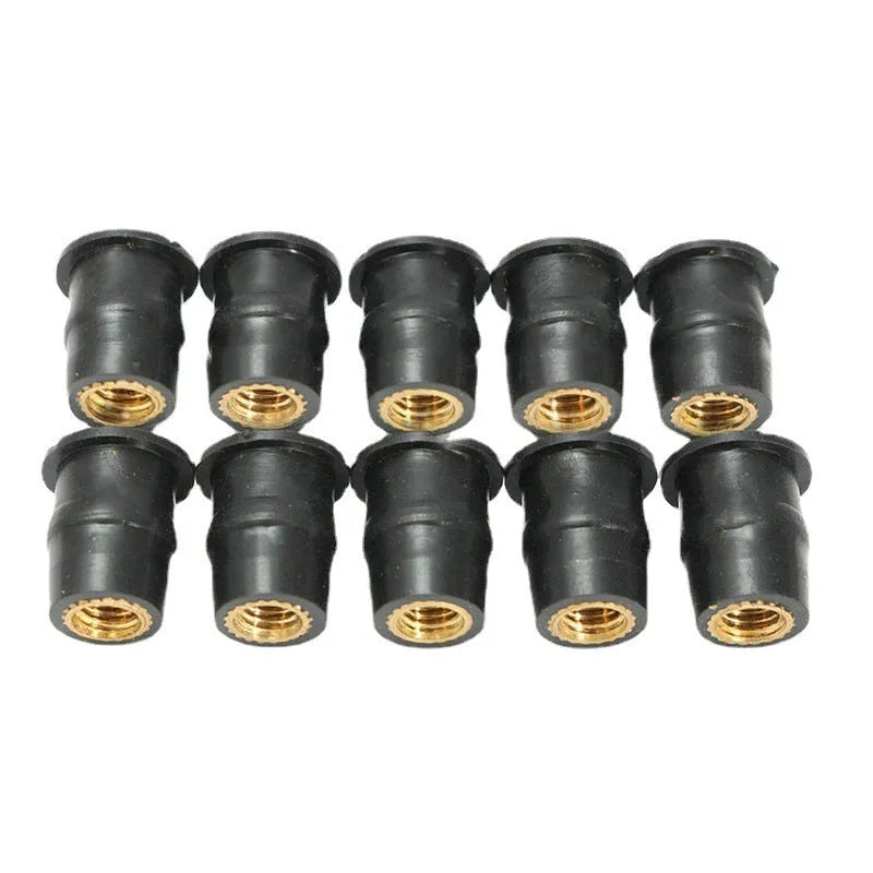 Motorcycle windshield brass rubber expansion nuts in M4 M5 M6 sizes