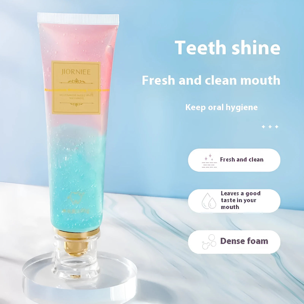 100g tube of Ji Ouni nicotinamide dazzling white toothpaste for adult whitening oral care.