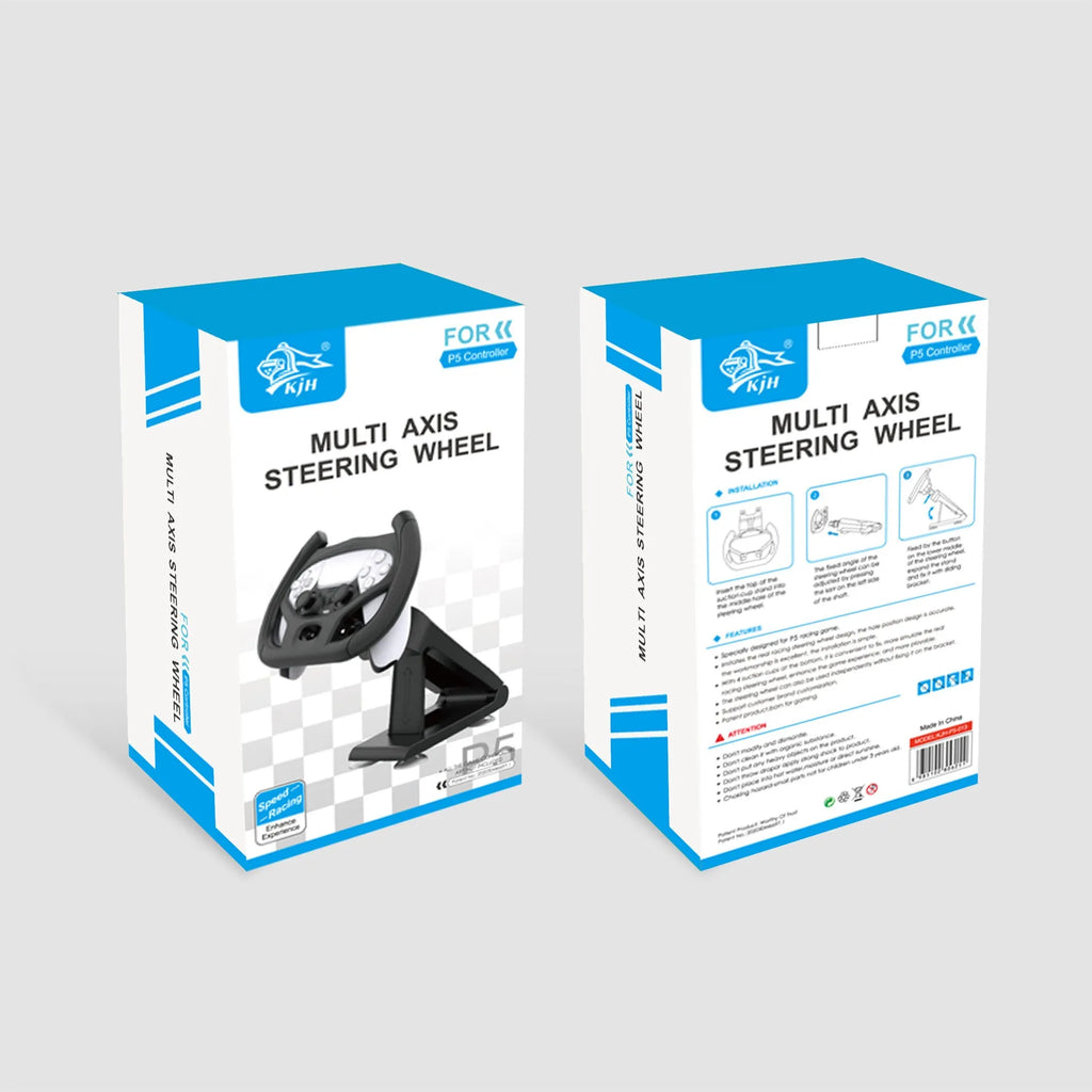Black gamepad steering wheel bracket with suction cup mount for PlayStation and Xbox controllers