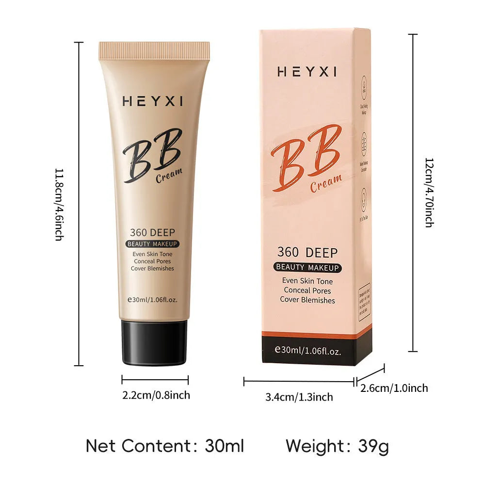 Waterproof sweat-proof BB cream in four shade options 01 02 03 04