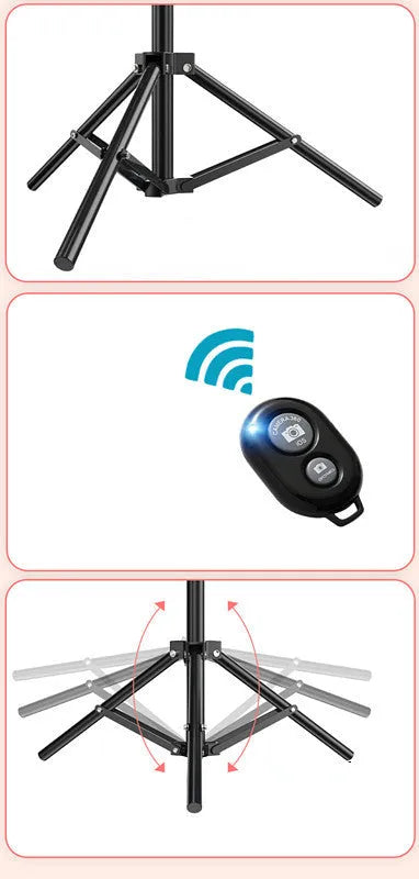 10-inch smartphone ring light with adjustable metal bracket for selfies and video recording