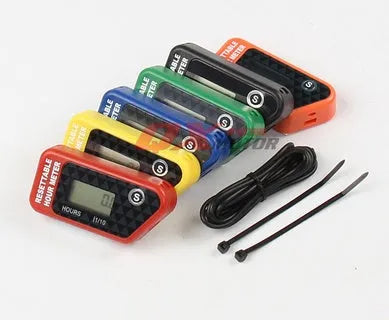 Black waterproof LCD electronic maintenance timer for engine service scheduling