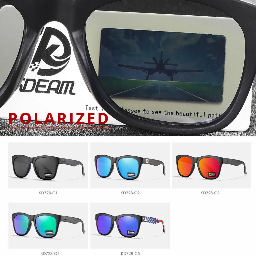 TAC polarised sunglasses with PC frames for outdoor activities like fishing and driving