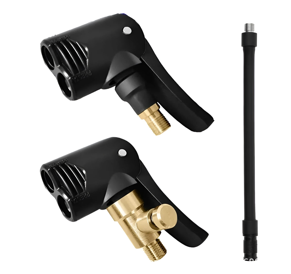 Vehicle air conversion inflatable chuck two-in-one nozzle with hose and USB charging