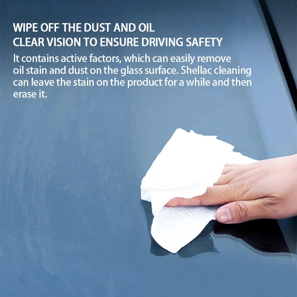 Glass oil film remover cleaning cream paste in bottle for car and window cleaning.