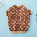 Thick wool dog sweater in autumn winter colours with European American styling