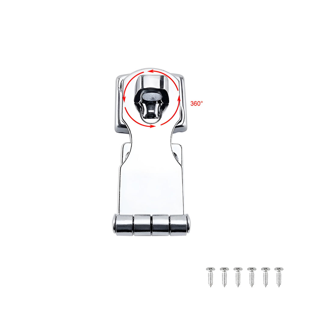 Silver stainless steel lock latch bolt hasp with mirror finish