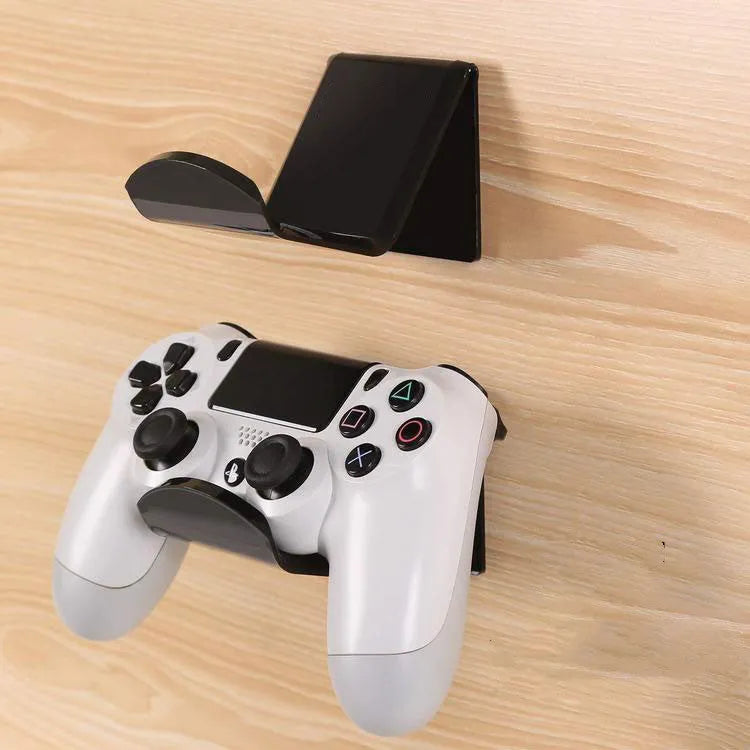 Universal game controller mounting bracket in black colour showing installation options