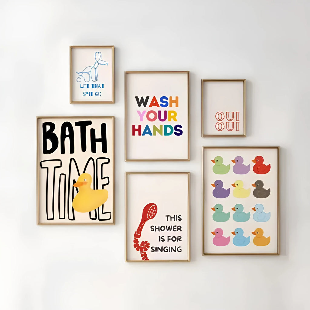 Frameless canvas decorative painting in modern simplicity style, showing one of six available designs.