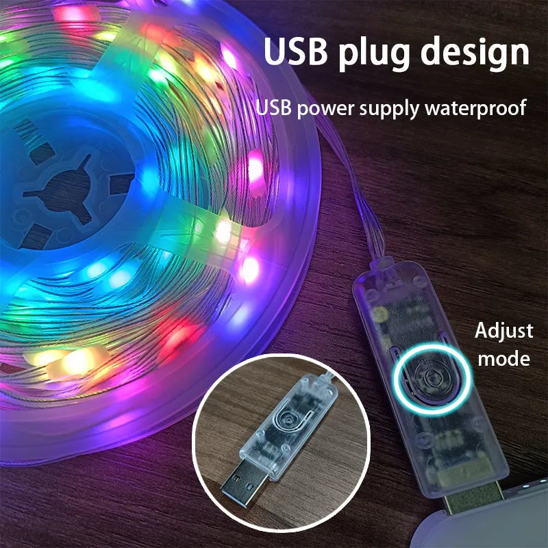 10-metre long LED festival light string with 100 colourful bulbs in multiple flashing modes.