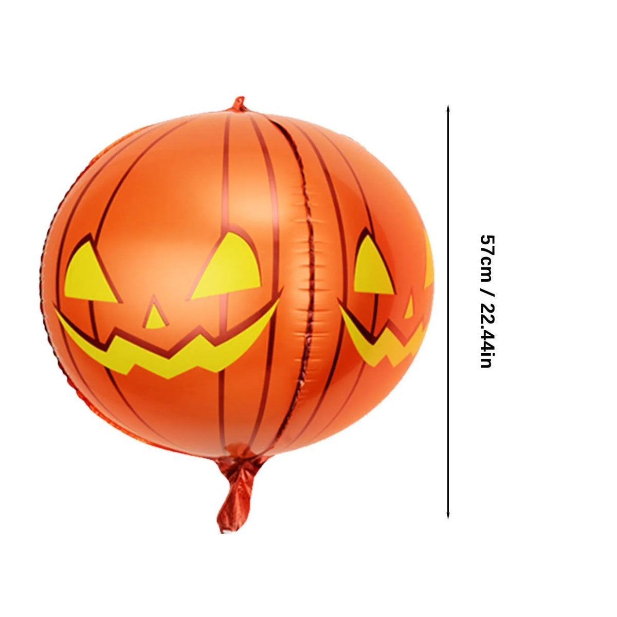 Halloween eyeball balloon with bloodshot design, inflated to 40cm diameter