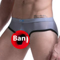 Men's ice silk bazooka briefs in multiple colours, showing mid waist briefs style with bullet separation design.