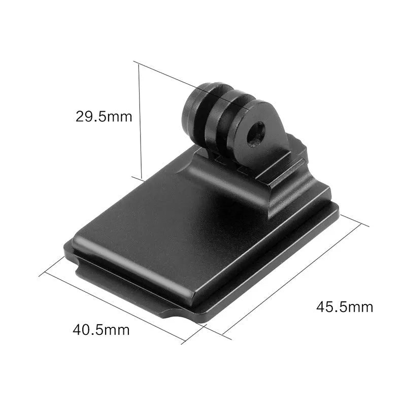 Aluminium action camera helmet mounting bracket for sports recording
