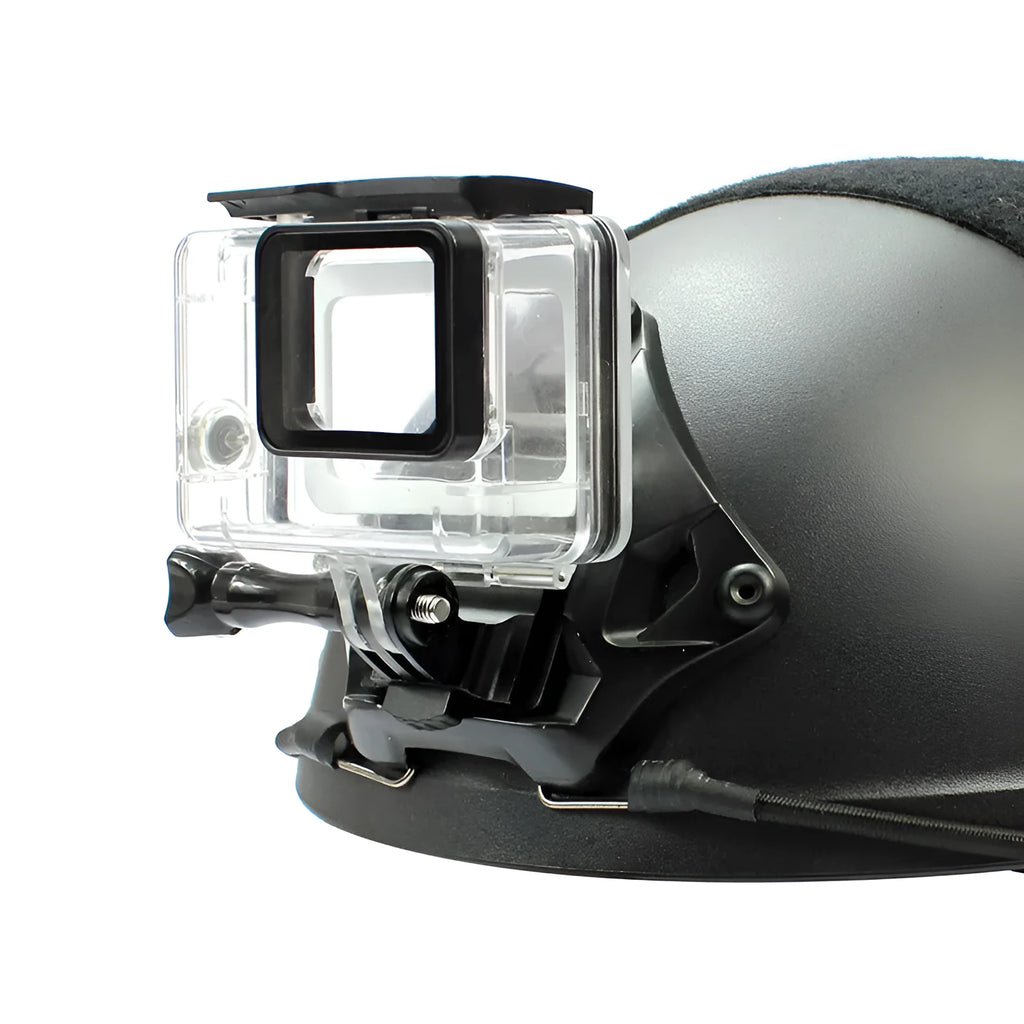 Aluminium action camera helmet mounting bracket for sports recording