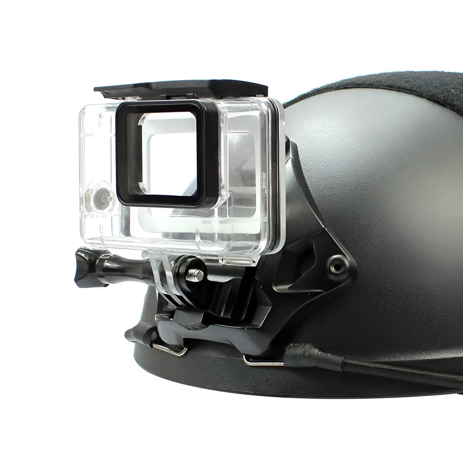 Aluminium action camera helmet mounting bracket for sports recording