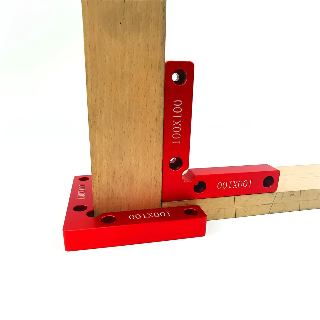 Aluminium alloy woodworking right angle positioning block for jigsaw mounting