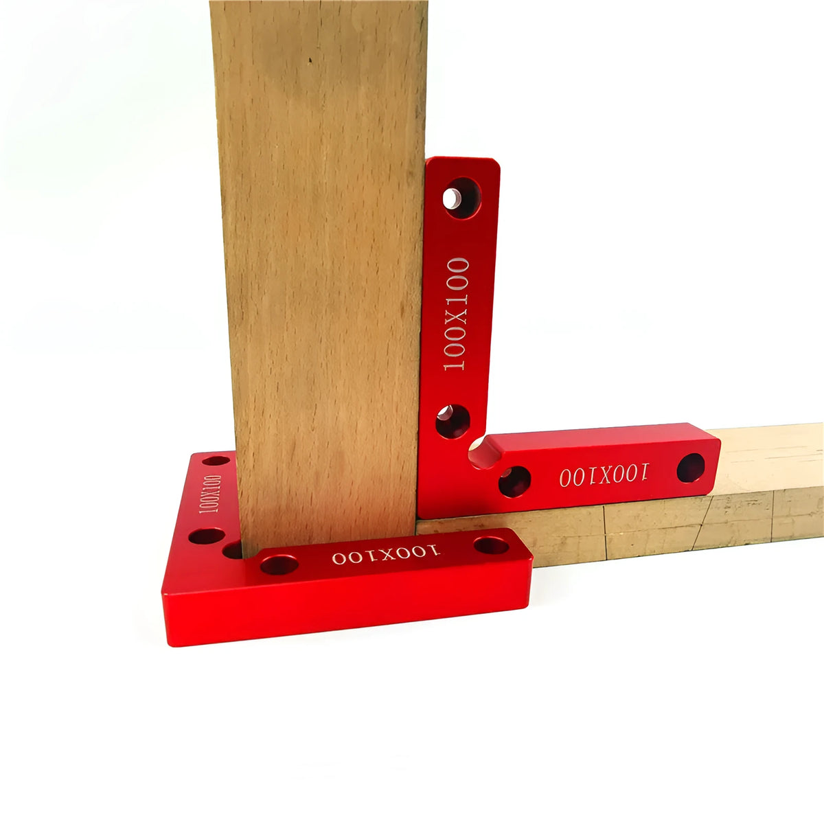 Aluminium alloy woodworking right angle positioning block for jigsaw mounting