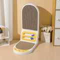 L-shape vertical cat scratching board mounted on wall with grey sisal scratching surface