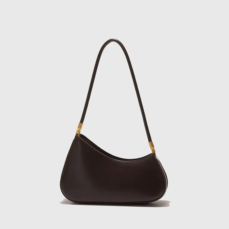 Retro oval underarm handbag for women in various colours with single shoulder strap