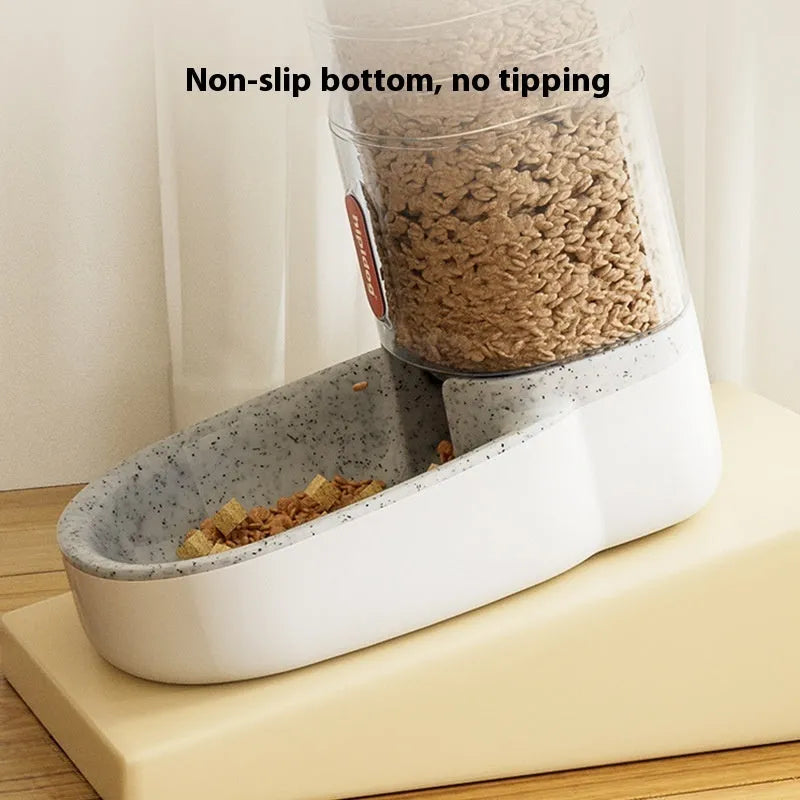 Large grey automatic pet feeder or water fountain with 3.8 litre capacity for cats and dogs