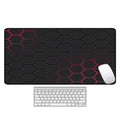 Large non-slip desk pad with thermal transfer pattern on natural rubber base for computer use