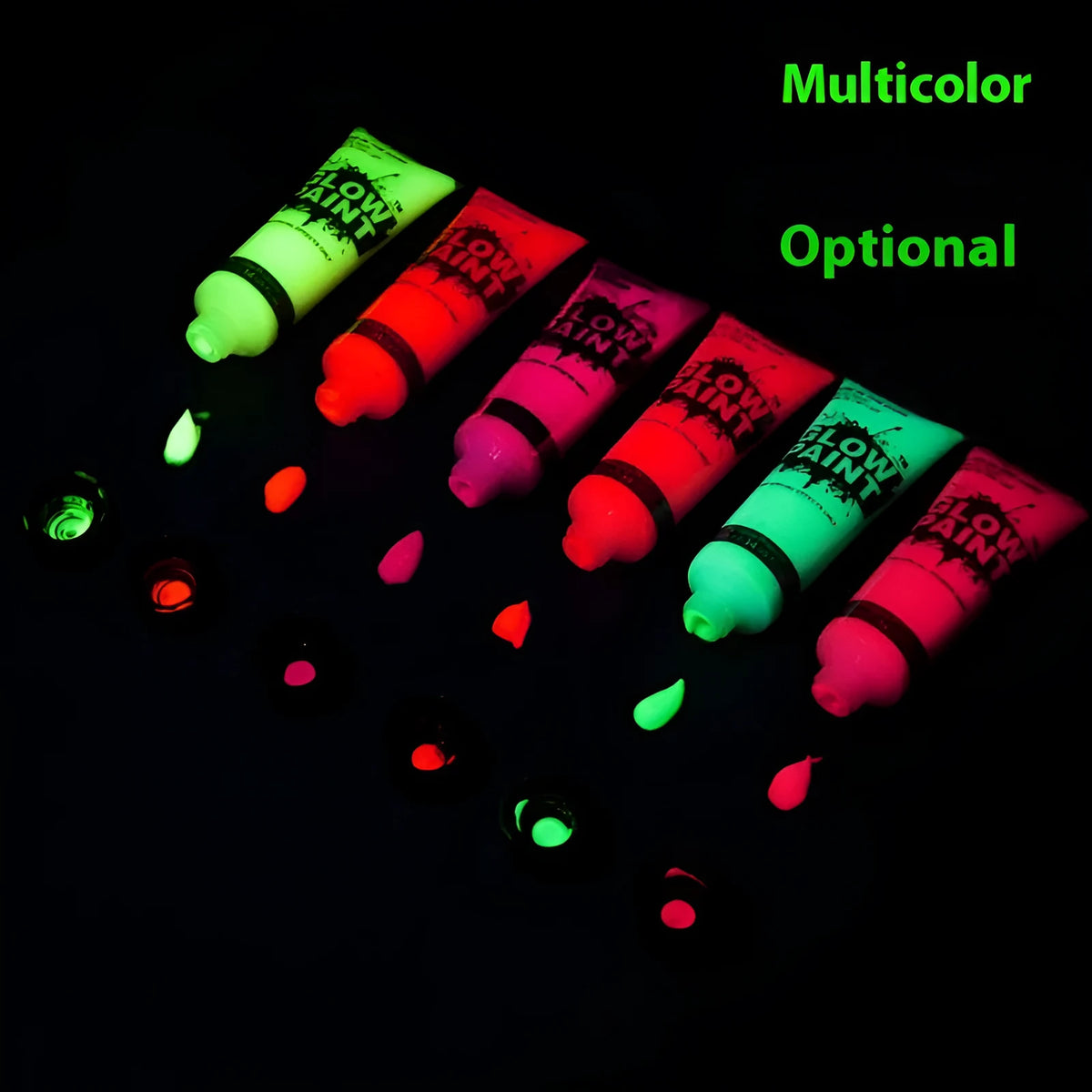 25ml tube of neon face and body paint in a selected colour, labelled as non-toxic gouache.