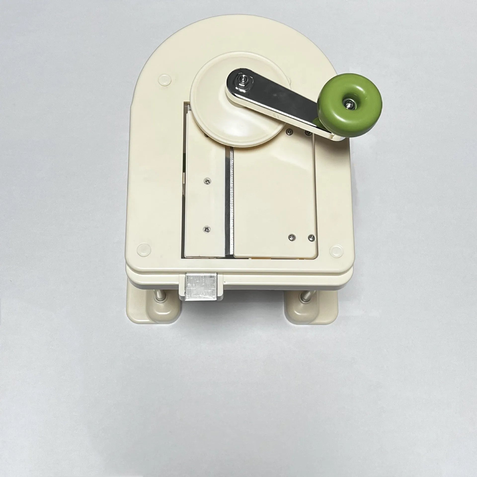 Beige stainless steel household vegetable slicer chopper with spiralizer function