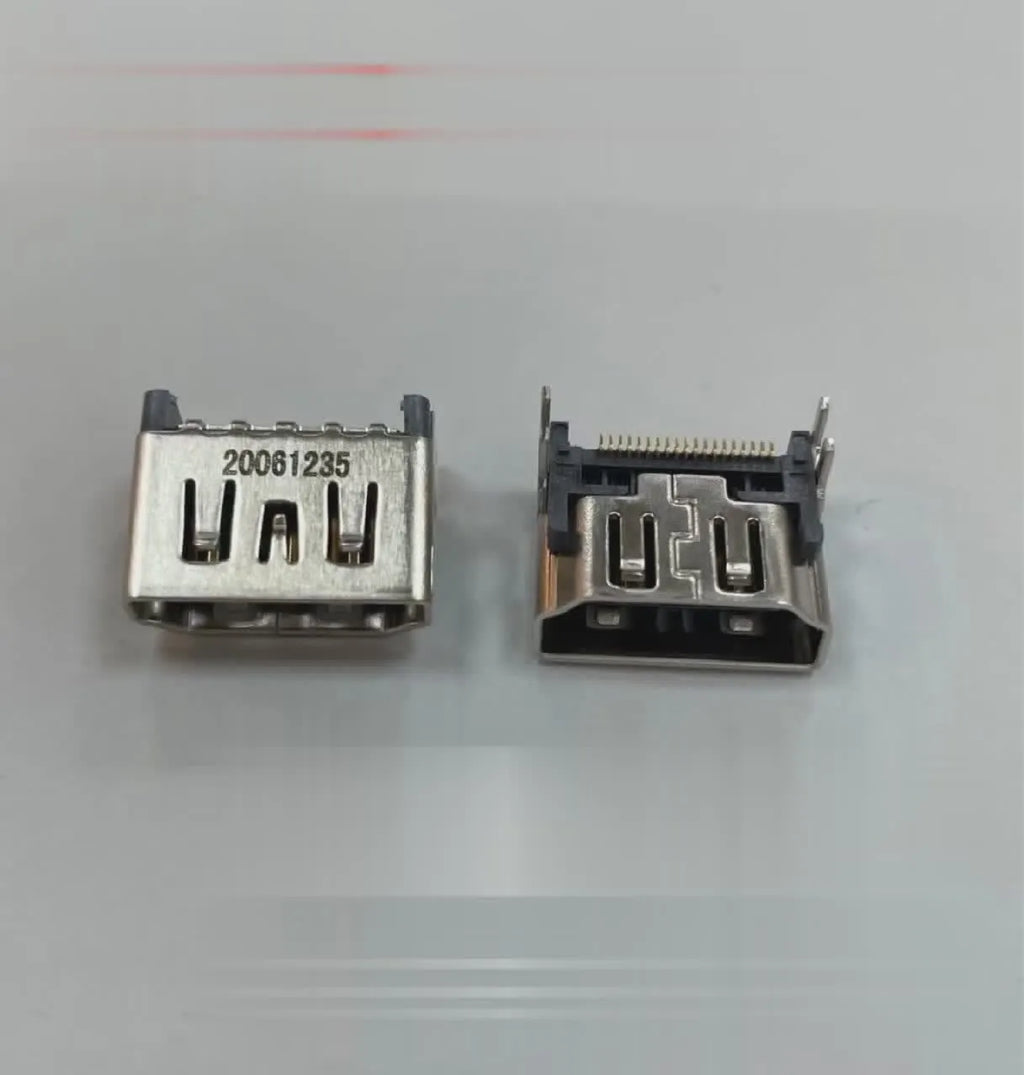 Silver HDMI host interface socket for gaming console repair with single port