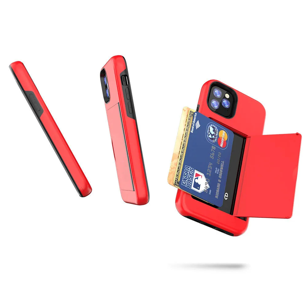 A solid-colour mobile phone case for Apple iPhone 11 series, shown in multiple colour options.