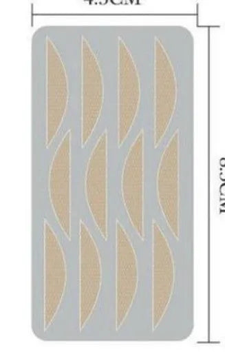 No glue eyelid sticker kit with L, M, and S size options in non-woven fabric packaging