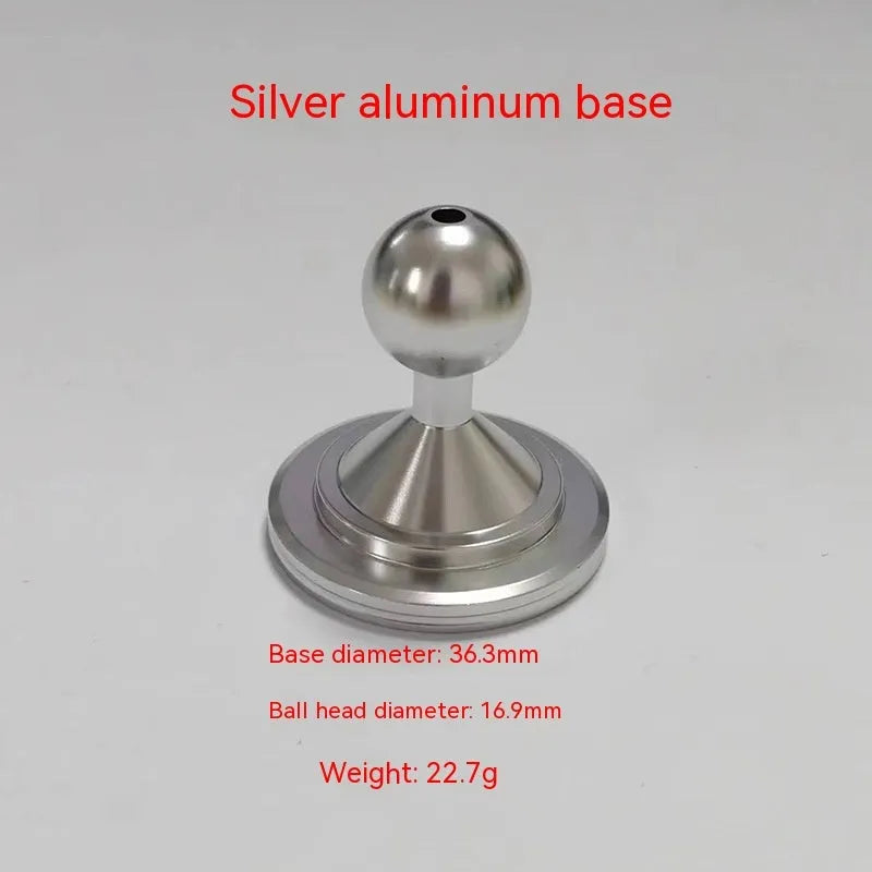 Aluminium alloy universal instrument panel mounting base plate in black and silver finish for car dashboard installation