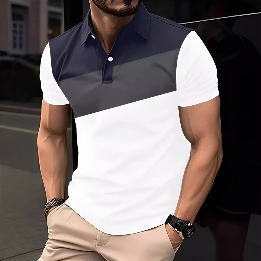 Men's 3D digital printed short sleeve t-shirt in LM-PL047 colour, loose fit
