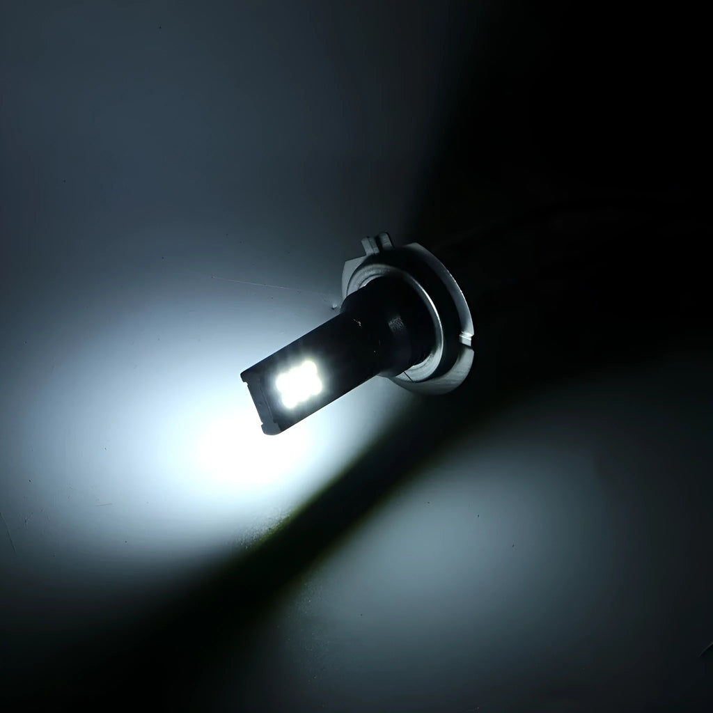 H7 110W LED automotive fog lights with 12 SMD chips and aluminium housing