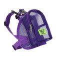 Solid colour polyester dog backpack for pet essentials storage
