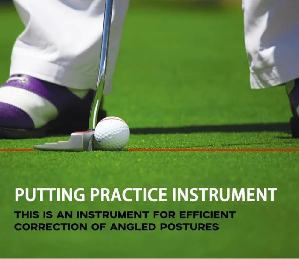 Black golf laser aiming instrument for putting alignment practice with compact 7.6cm design
