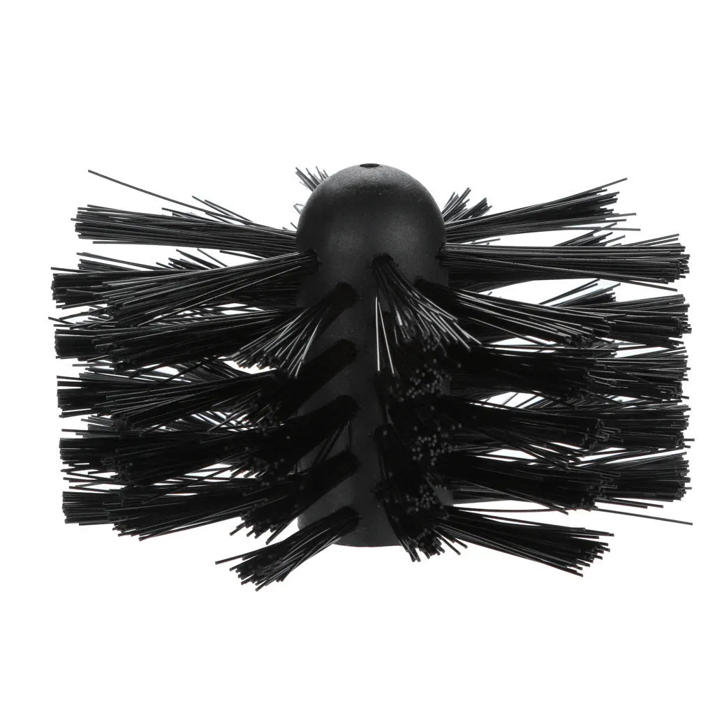Flexible chimney and dryer pipe cleaning brush with nylon bristles and 600mm length