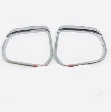 Plastic rearview mirror protection covers in silver and black finishes for vehicle scratch protection