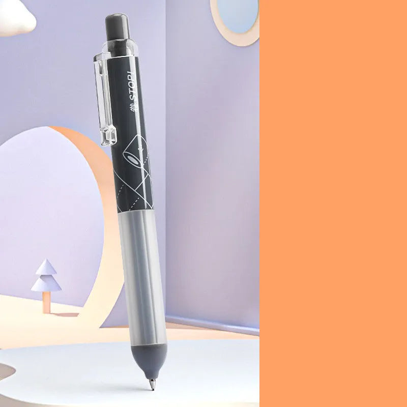 Black and white 0.5mm mechanical pencils with cloud grip design on a minimalist background