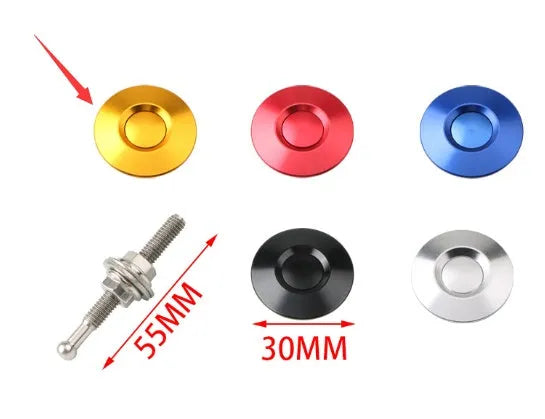 30mm CNC aluminium engine cover lock for modified racing cars with 55mm screw