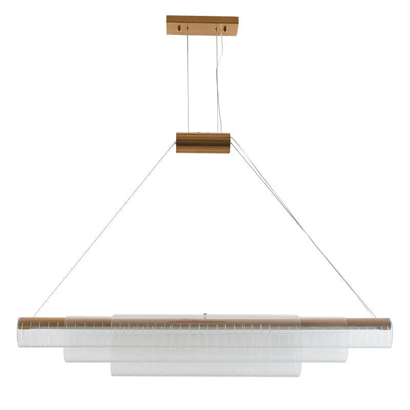 Iron and glass pendant lamp for restaurant or bar ceiling mounting