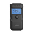 Black handheld alcohol breath tester device for personal drinking level checks