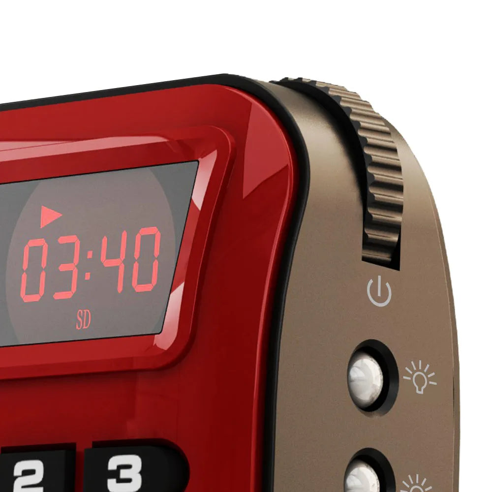 Rolton W405 portable FM radio speaker with MP3 playback in blue colour showing LED display and control buttons