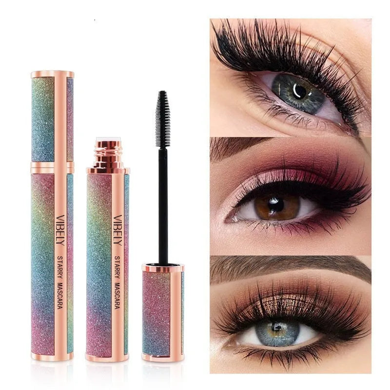 Black waterproof mascara for long thick curling lashes in English packaging