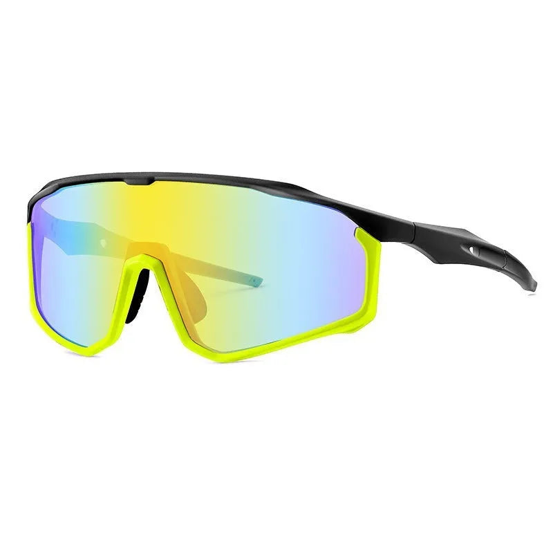 Colourful mountaineering goggles with full-frame construction and UV protection lenses for climbing and hiking