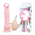 Flesh-coloured suction cup dildo adult toy showing 200mm length and strong suction cup base.