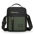 Men's casual nylon messenger crossbody bag with sewn thread detail, shown in available colours.