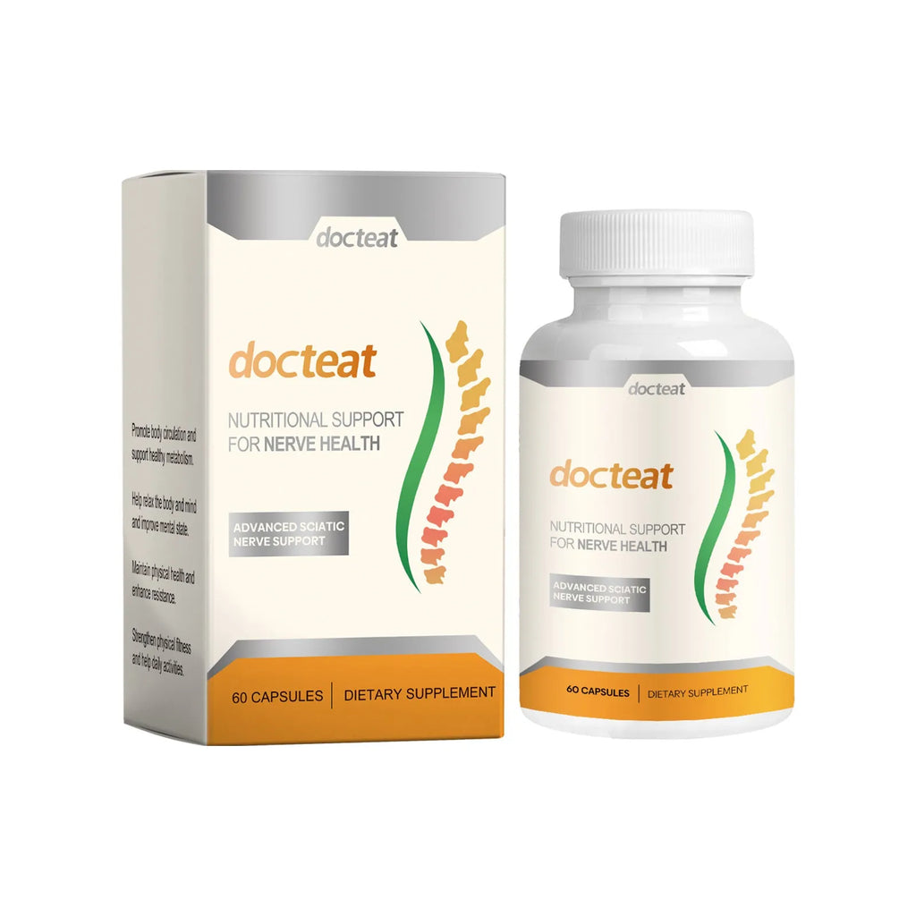 DOCTEAT body care glue wrap bottle containing 60 capsules for joint comfort massage